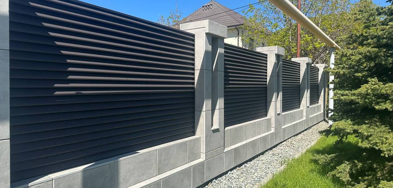 Забор из ламелей Твинго